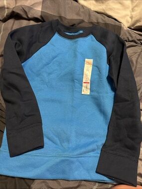 jumping beans Blue and Black Raglan Crewneck Sweater